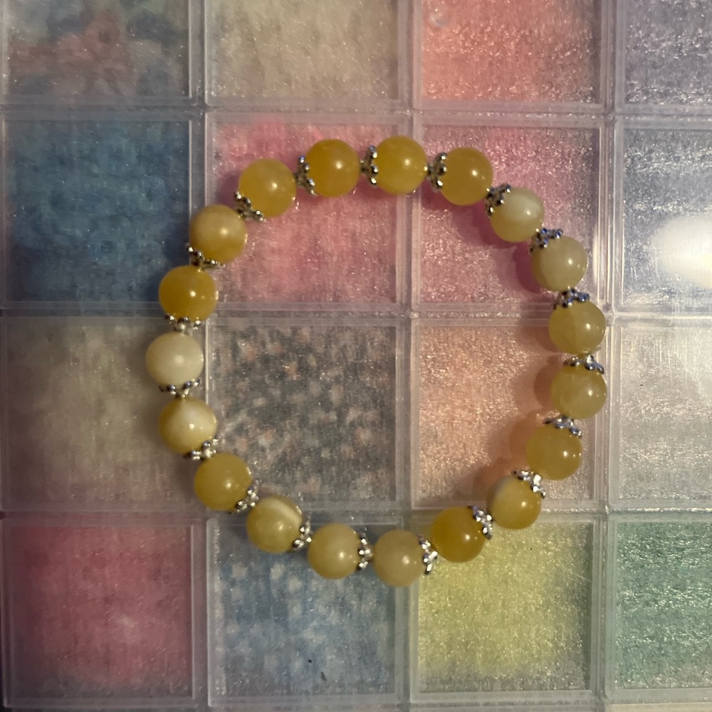 Honey Calcite crystals bracelet